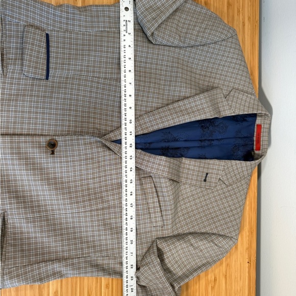 🤵 Ted Baker "No Ordinary Joe" Suit Jacket Blazer Men's 44L Navy Check Wool - Picture 4 of 10